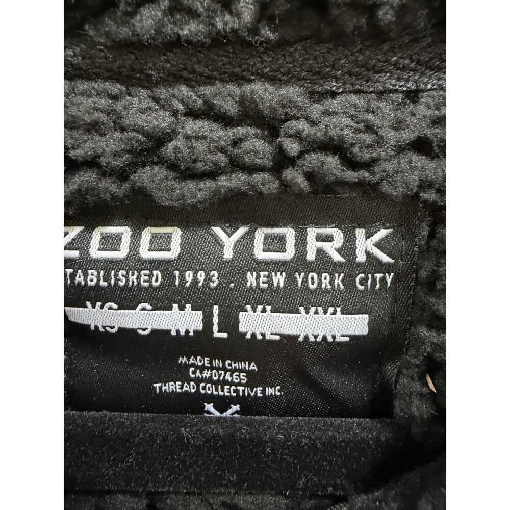 Zoo York Mens Gray Fleece Hoodie Pullover Snap Closure Pockets Logo Size L - Picture 4 of 11